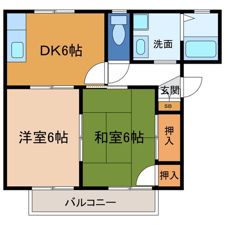 メロディーハイムの物件間取画像